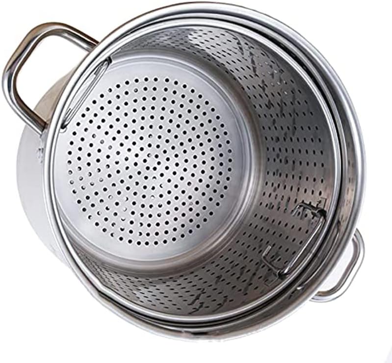 AIZYR 63Qt Stainless Steel Stock Pot with Lid and Strainer Basket 1