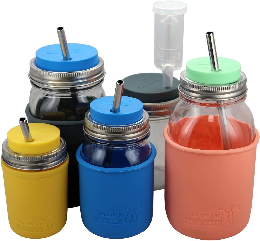2-pack Ultra Violet Silicone Straw Tumbler Lids for Fermentation Serving