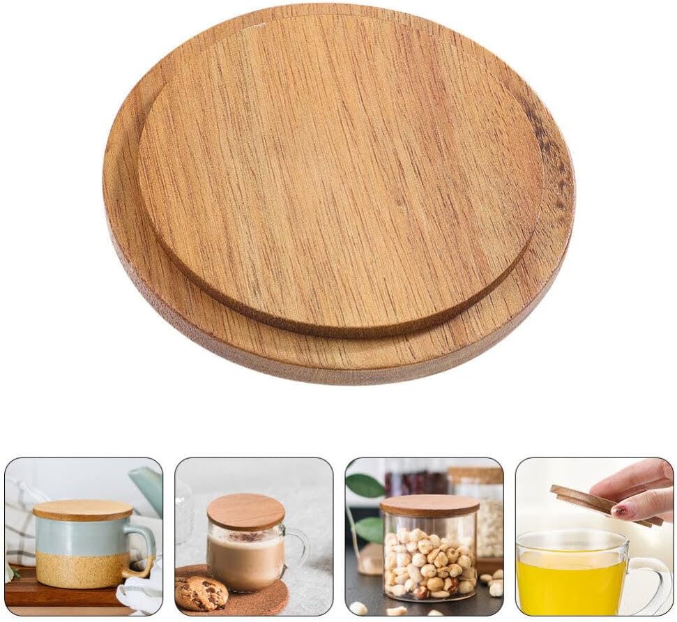 4-Piece Bamboo Mug Lids