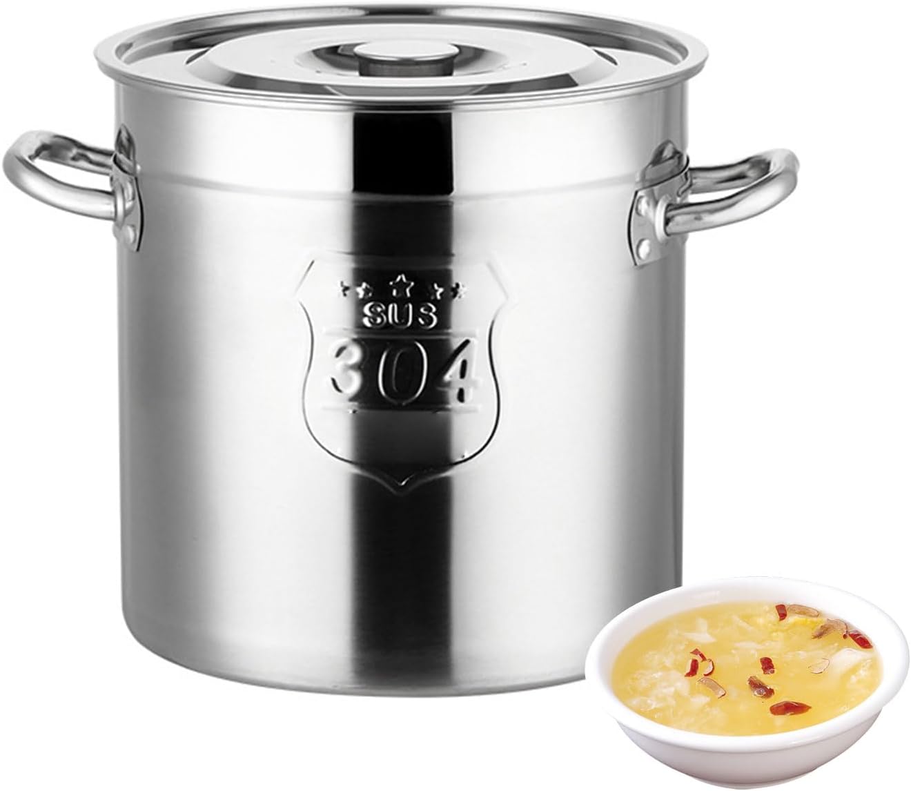 AIZYR Premium Stainless Steel Stockpot with Lid Durable Strong for Home Kitchen