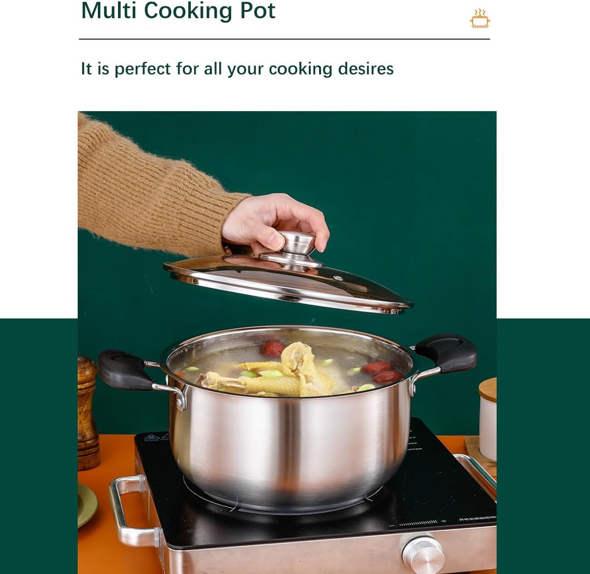 3 Quart Stainless Steel Stock Pot
