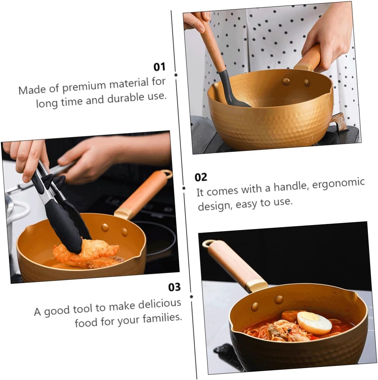 Ergonomic Non-Stick 18cm Milk Pan for Cooking