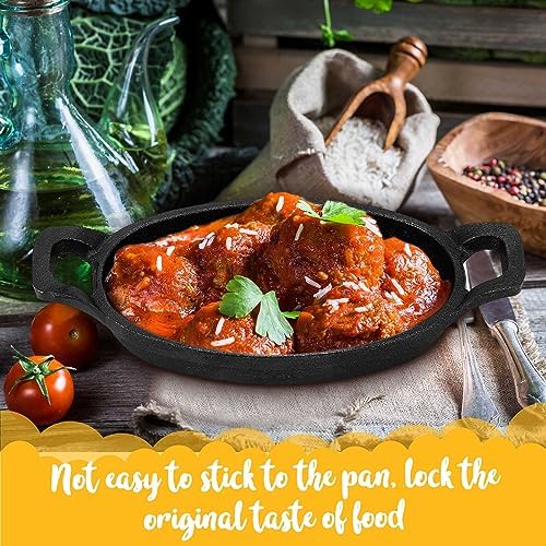 6-Piece Cast Iron Skillet Set for Baking Roasting and Grilling