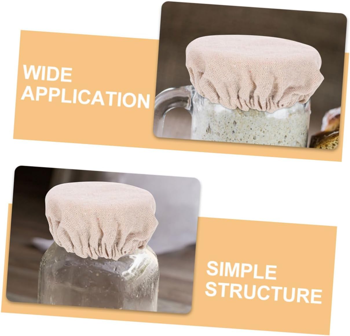 PRETYZOOM 3sets Jar Lid Replacement Canning Lids with Cloth Covers
