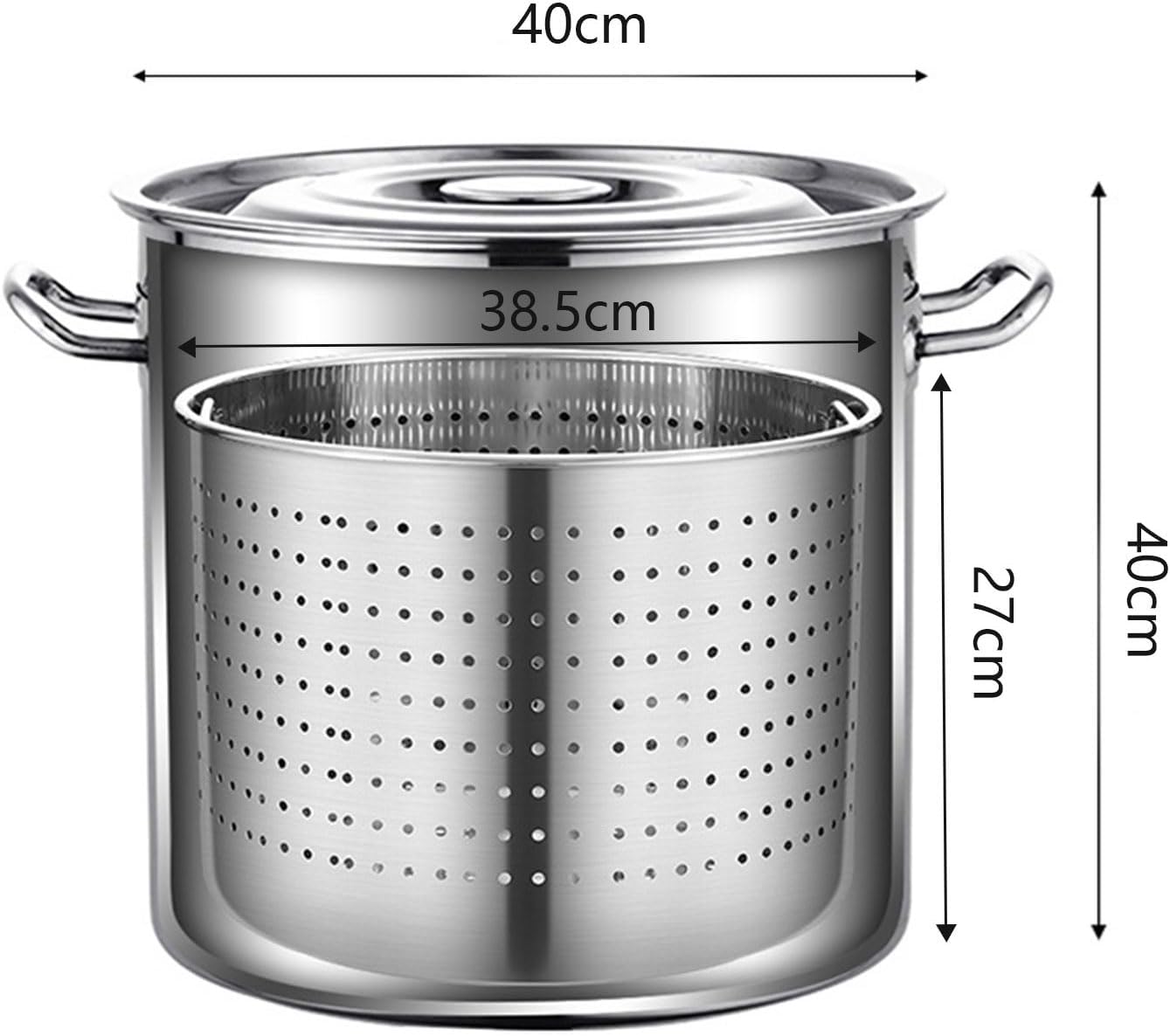 Large 40cmx40cm Stainless Steel Cooking Pot