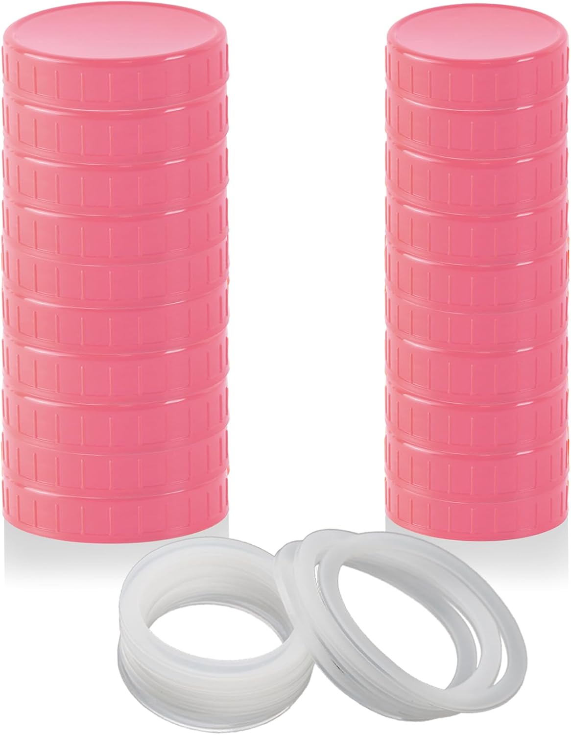Premium 20-Pack Mason Jar Lids with Silicone Sealing Ring