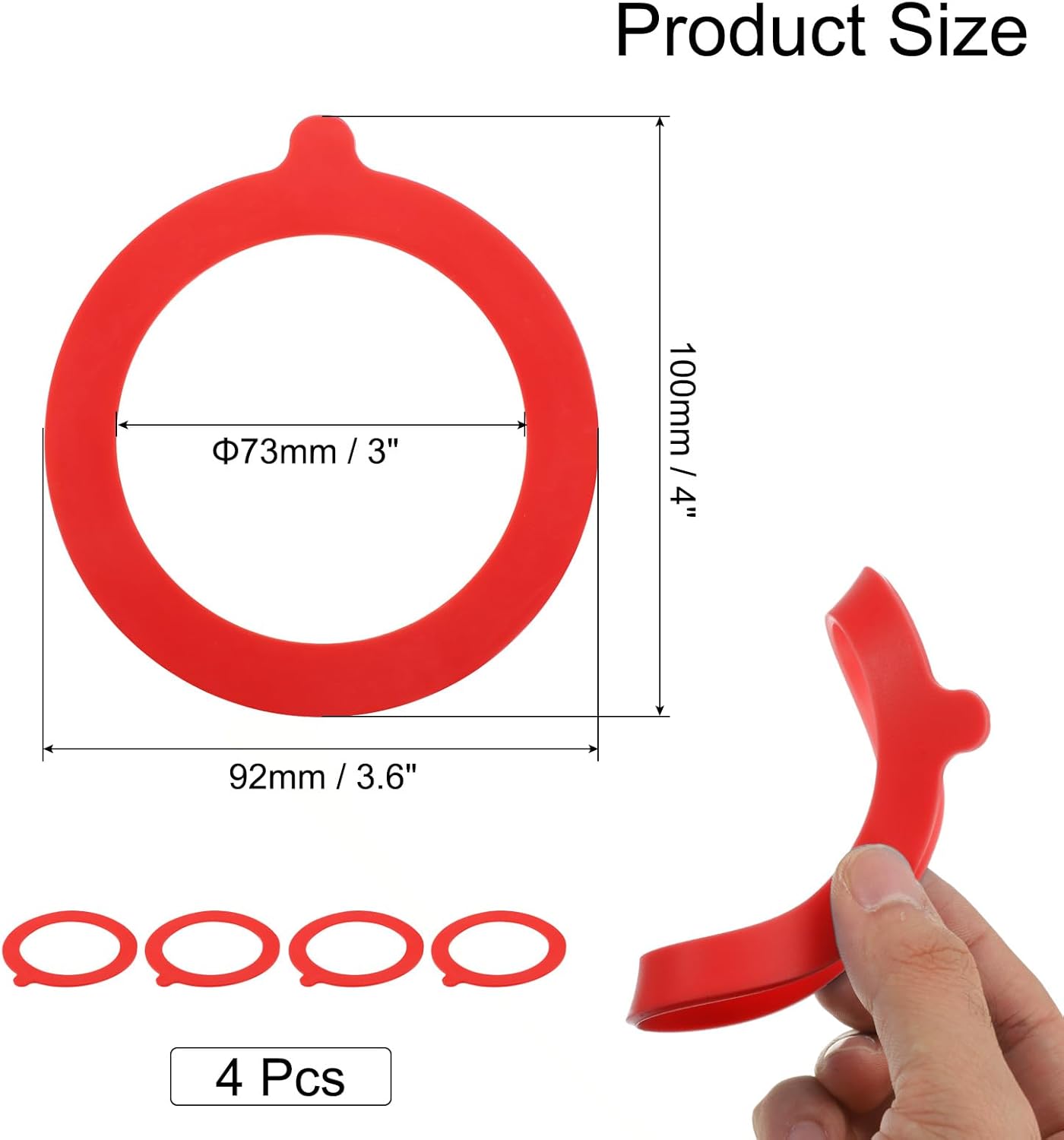 9-Piece Silicone Gasket Set for Glass Jars Durable Leakproof Canning Seals