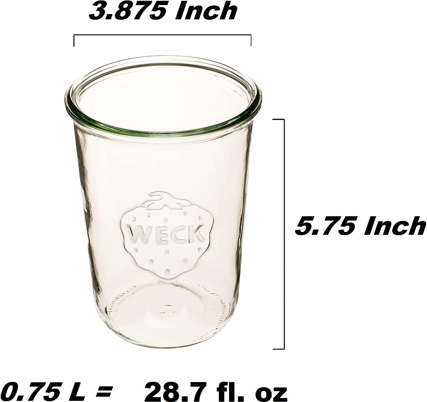 Weck Canning Jars 34 Liters Eco-Friendly Heat-Resistant