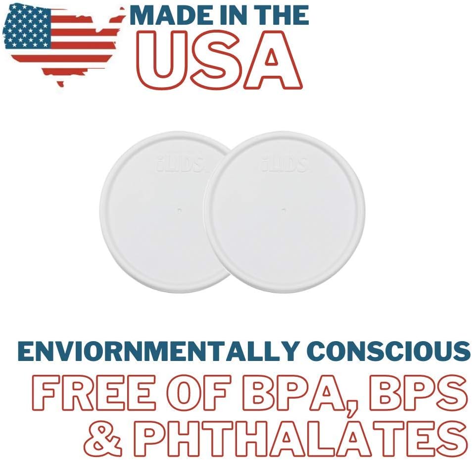 Mason Jar Storage Lid Wide Mouth White Pack of 2