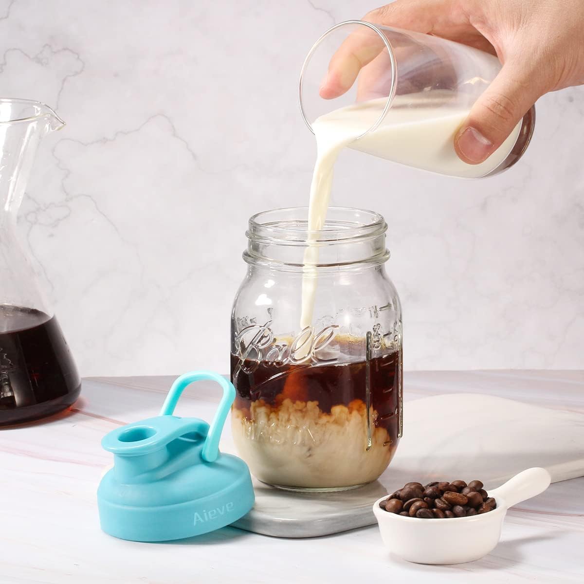 AIEVE Compact Mason Jar Lid Set for Reusable Storage
