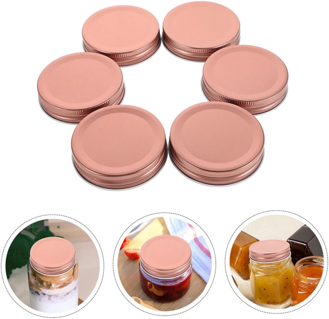 24Pack Wide Mouth Mason Jar Lids 70mm Rose Sealed Preserving Storing