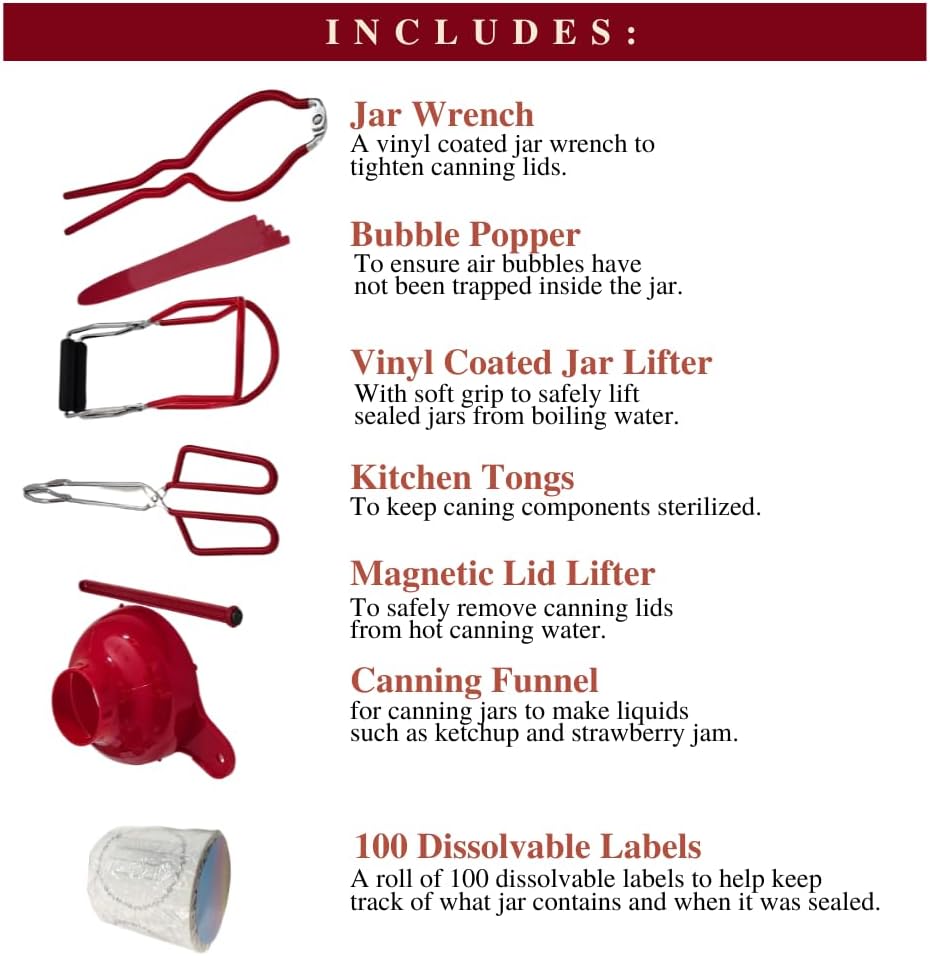 Hill Hjem 9-in-1 Canning Supplies Starter Kit