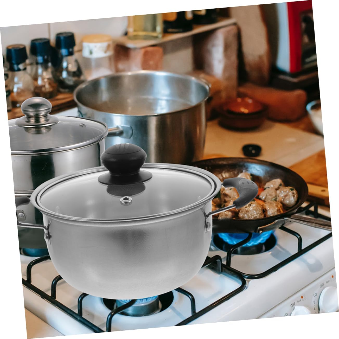 Stainless Steel Double-Handle Stock Pot