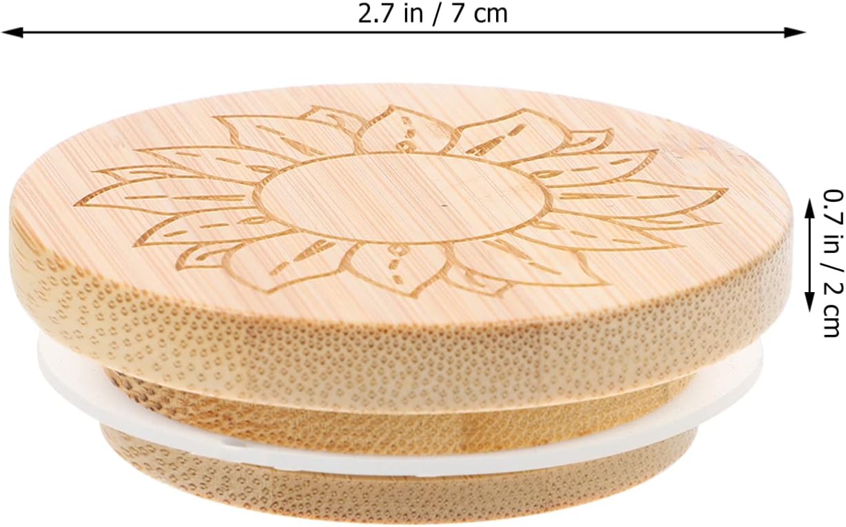 PRETYZOOM 8pcs Airtight Lid Glass Jar Covers for Storage and Baking
