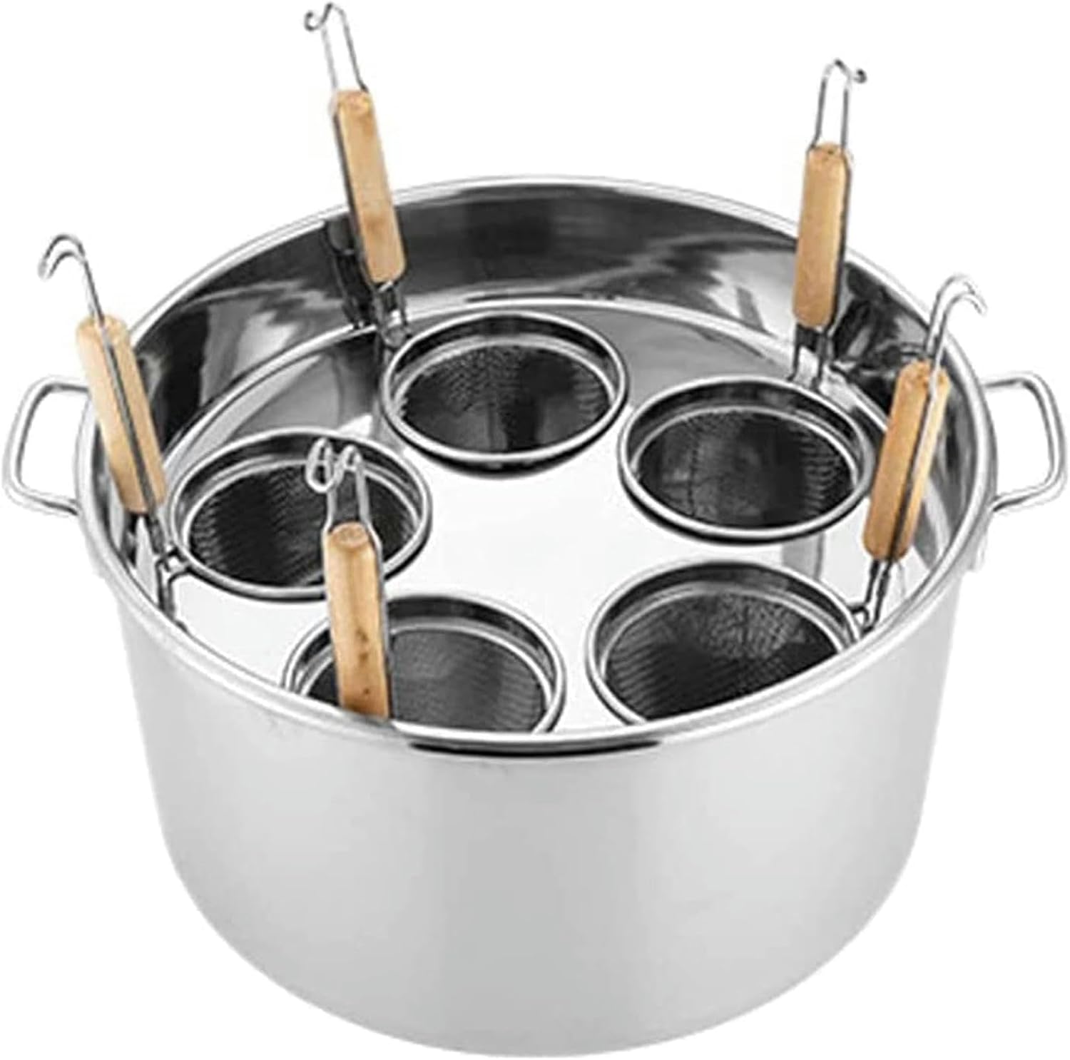 Premium stainless steel pasta cooker with steaming capacity