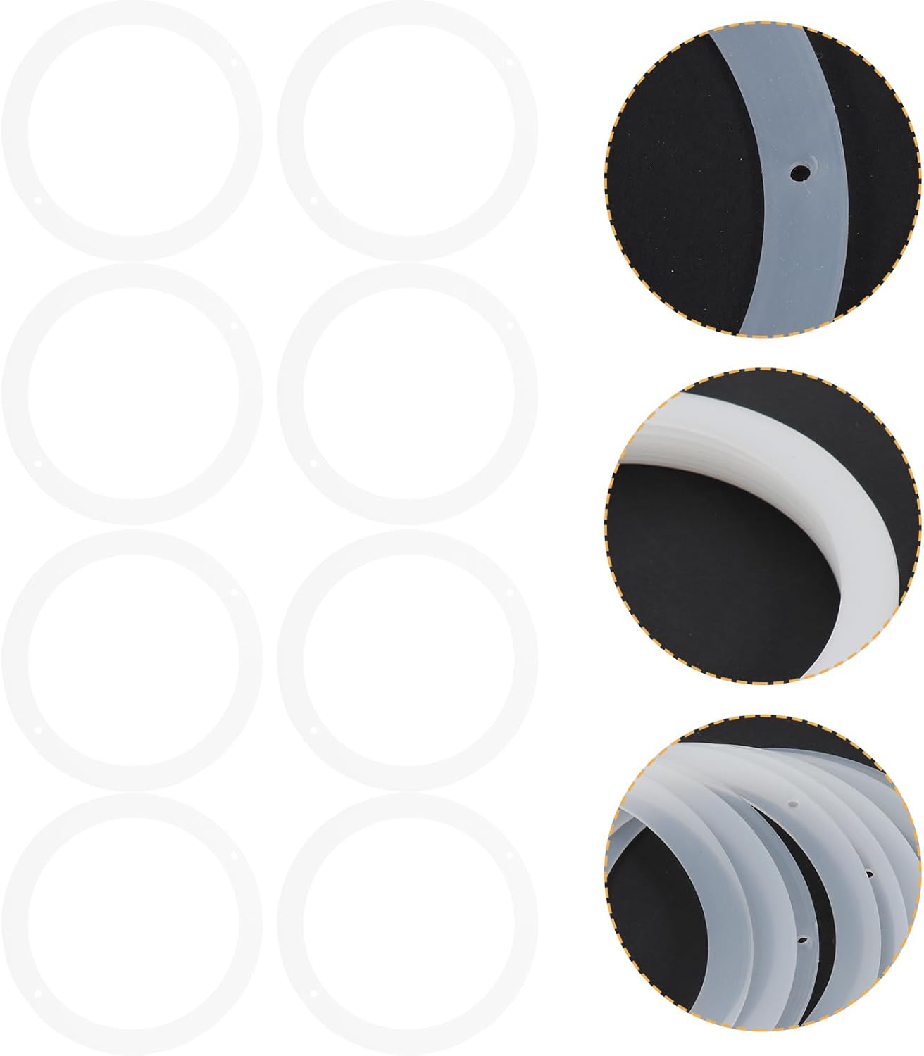 10pcs Airtight Silicone Gaskets for Mason Jars Leak-Proof Canning Fittings