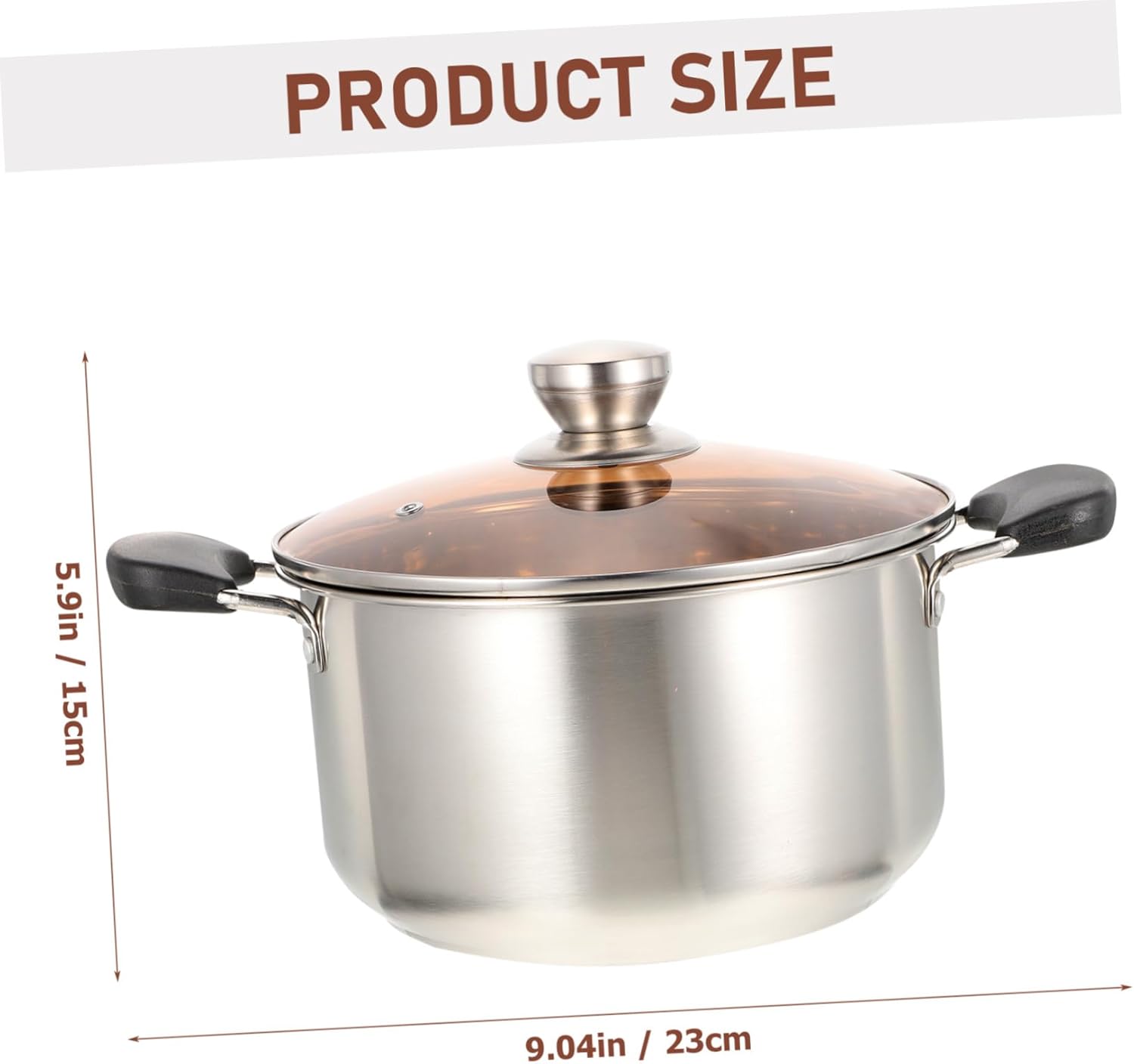 SHOWERORO Double Ear Stock Pot with Lid 1