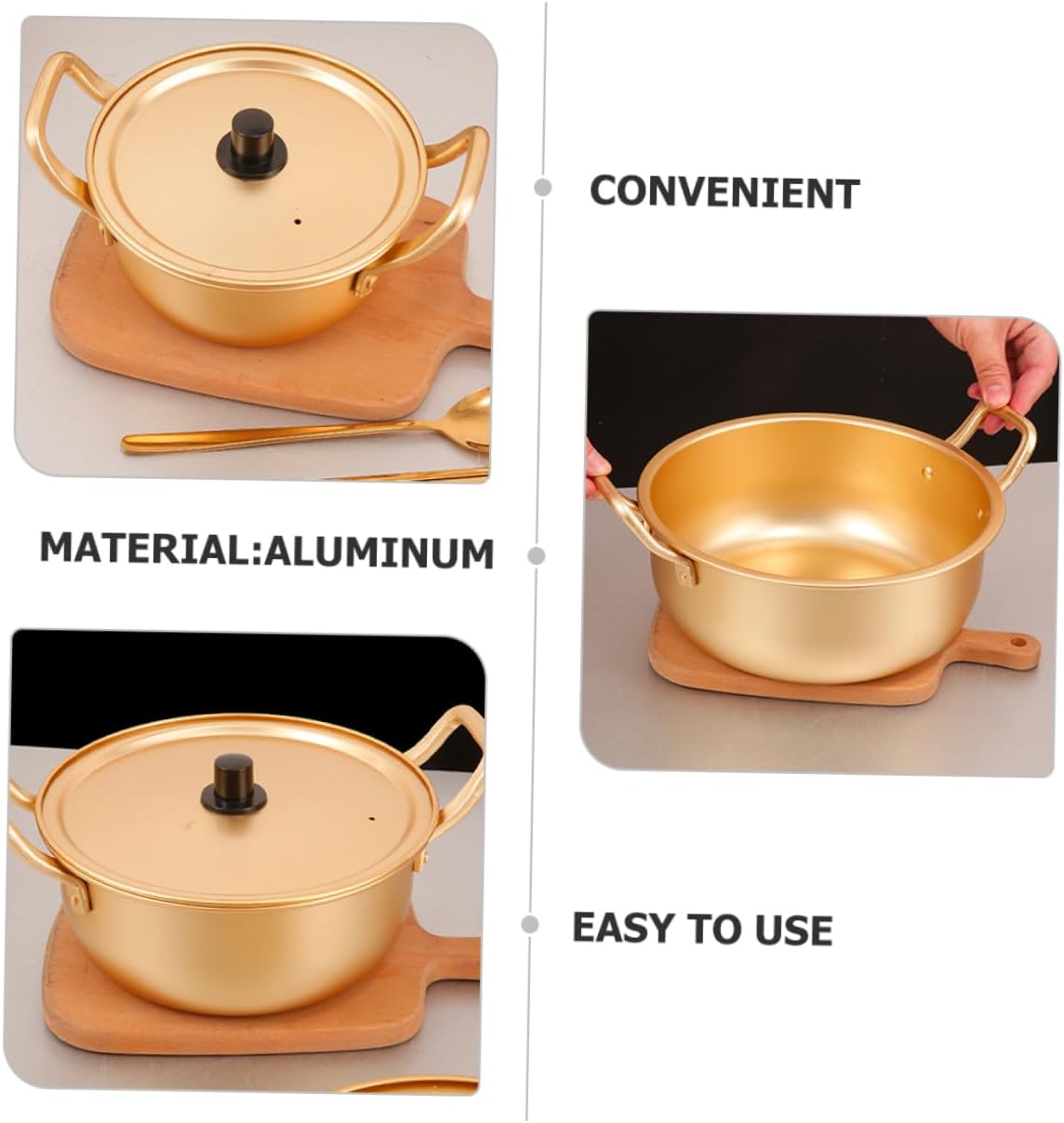 Camping Home Use Aluminum Stockpot for Instant Ramen Noodles
