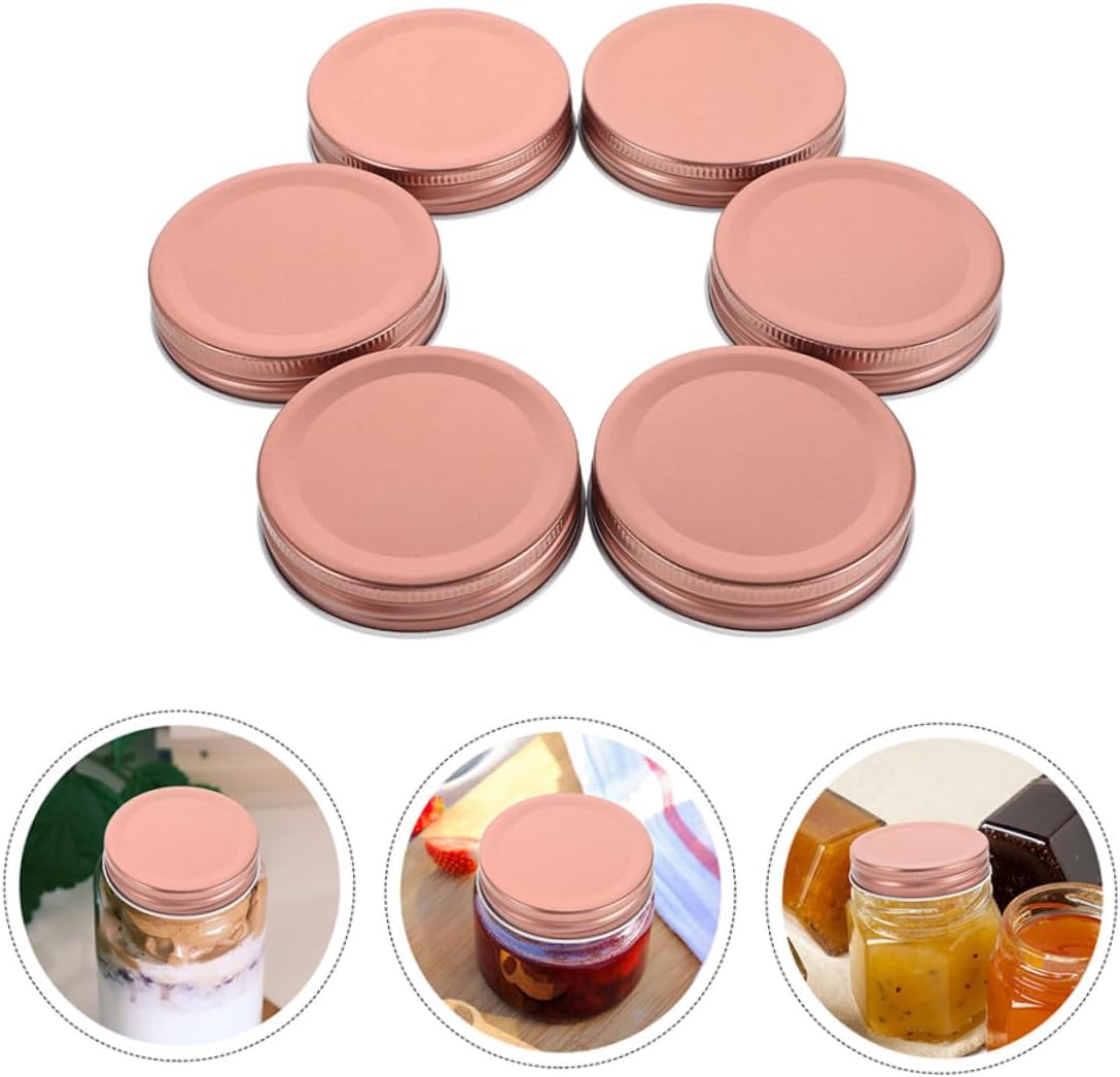 DECHOUS 24pcs 70mm Wide Mouth Reusable Mason Jar Lids Leak-Proof Preserving