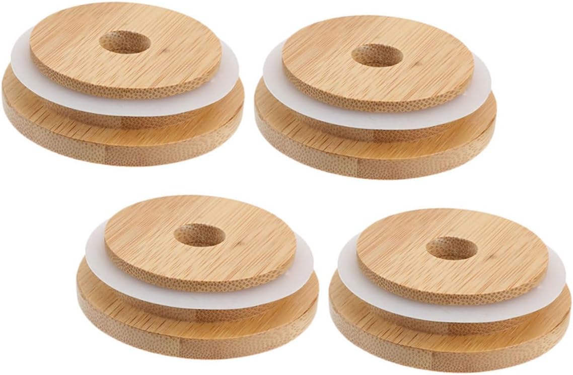VOSAREA 4-Piece Lids Set for Mason Jars More