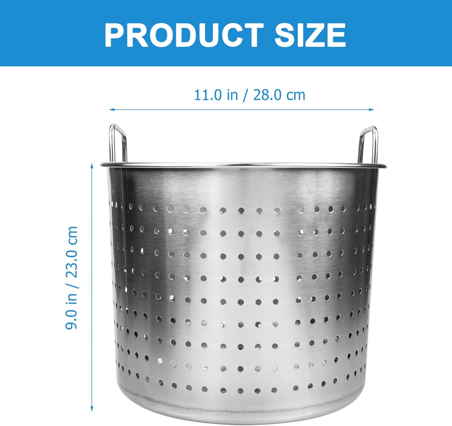 UPKOCH Stainless Steel Stock Pot Insert Steamer Basket Perfect for Boiling Seafood