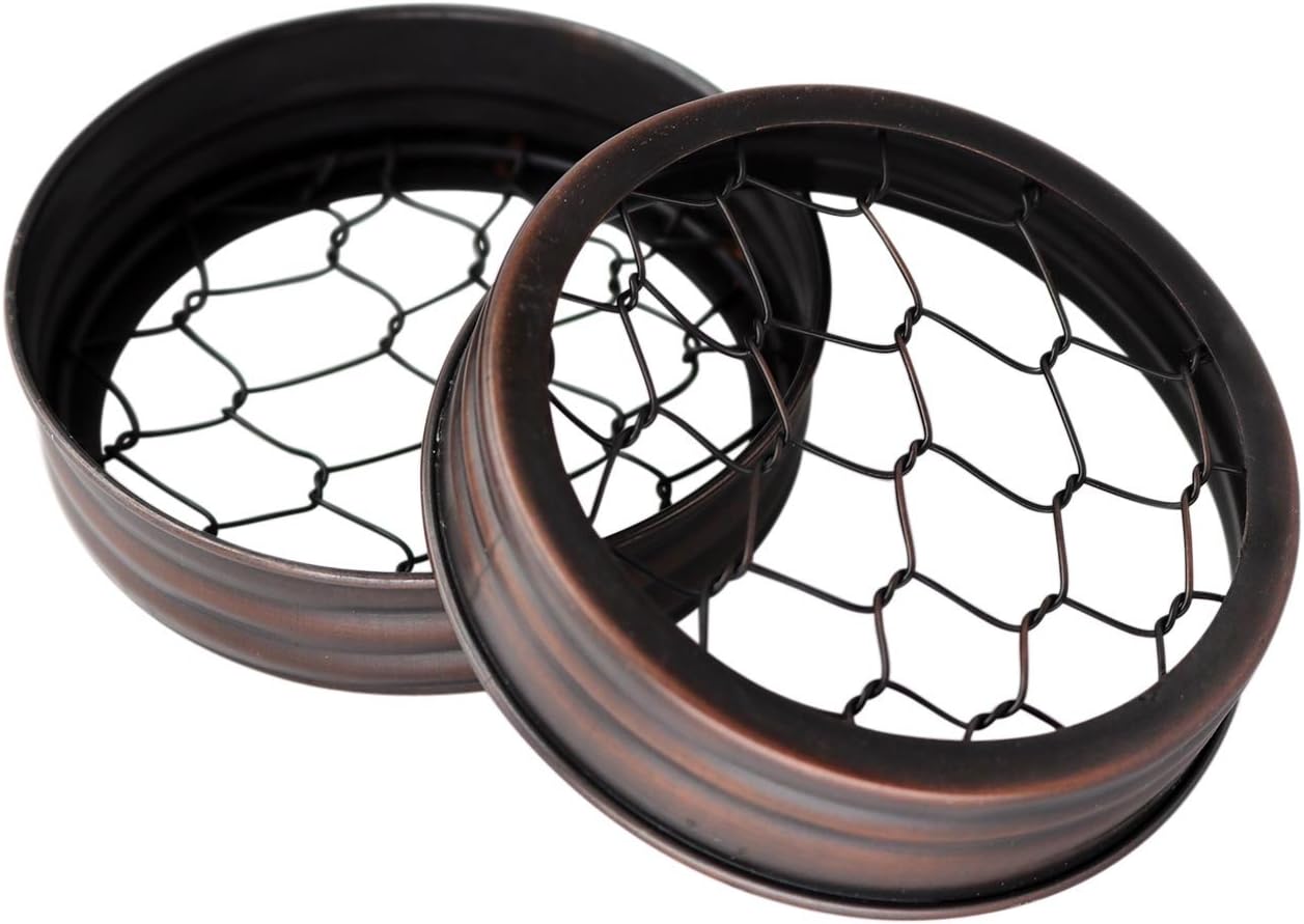 3-Piece Oil Rubbed Bronze Frog Lid Organizer for Mason Jars