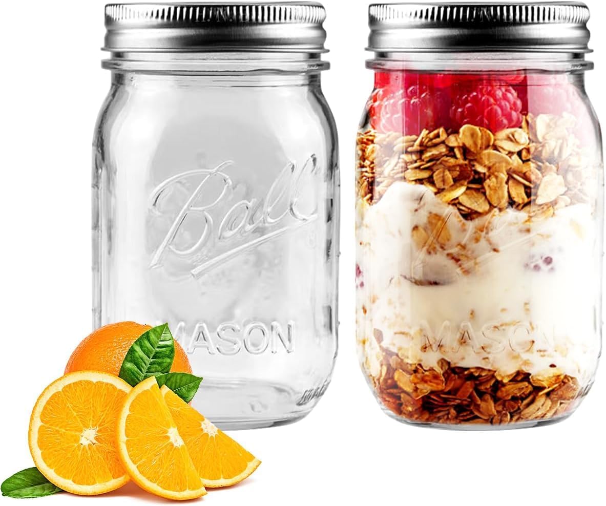 Showvigor - Preserve Your Flavors 2-Pack 16oz Mason Jars