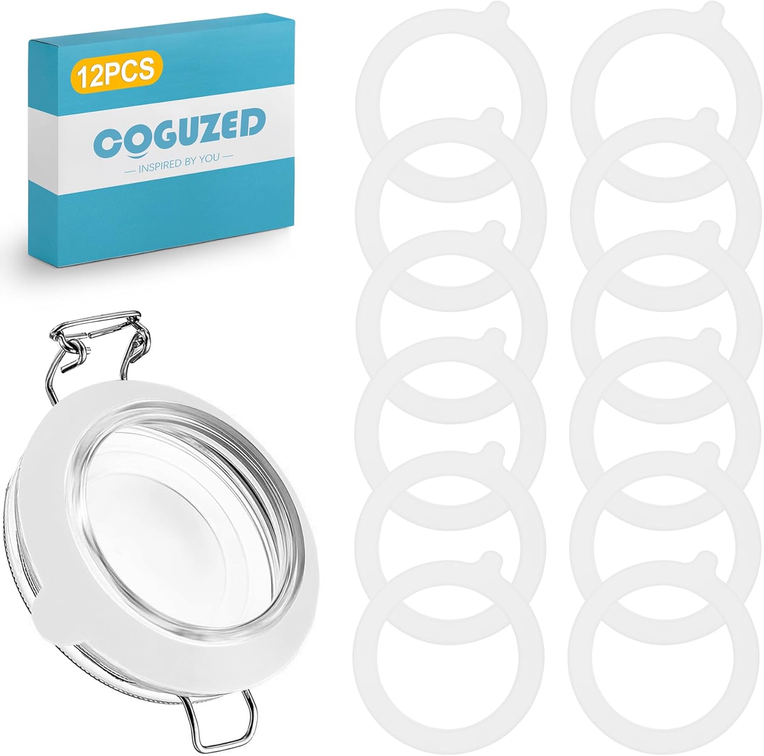 12 Piece Silicone Jar Gaskets Set