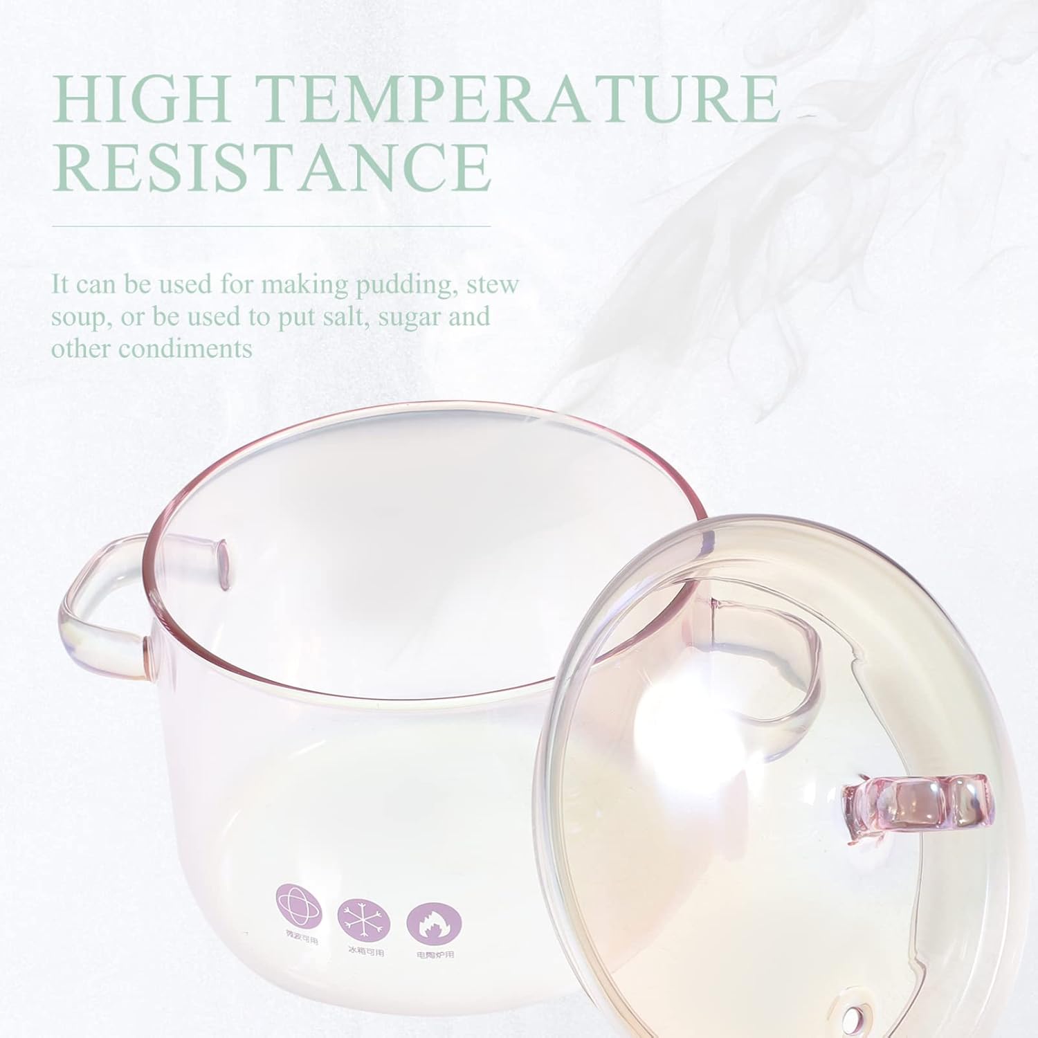 Premium Glass Tea Pot with Heart Design for Home Use