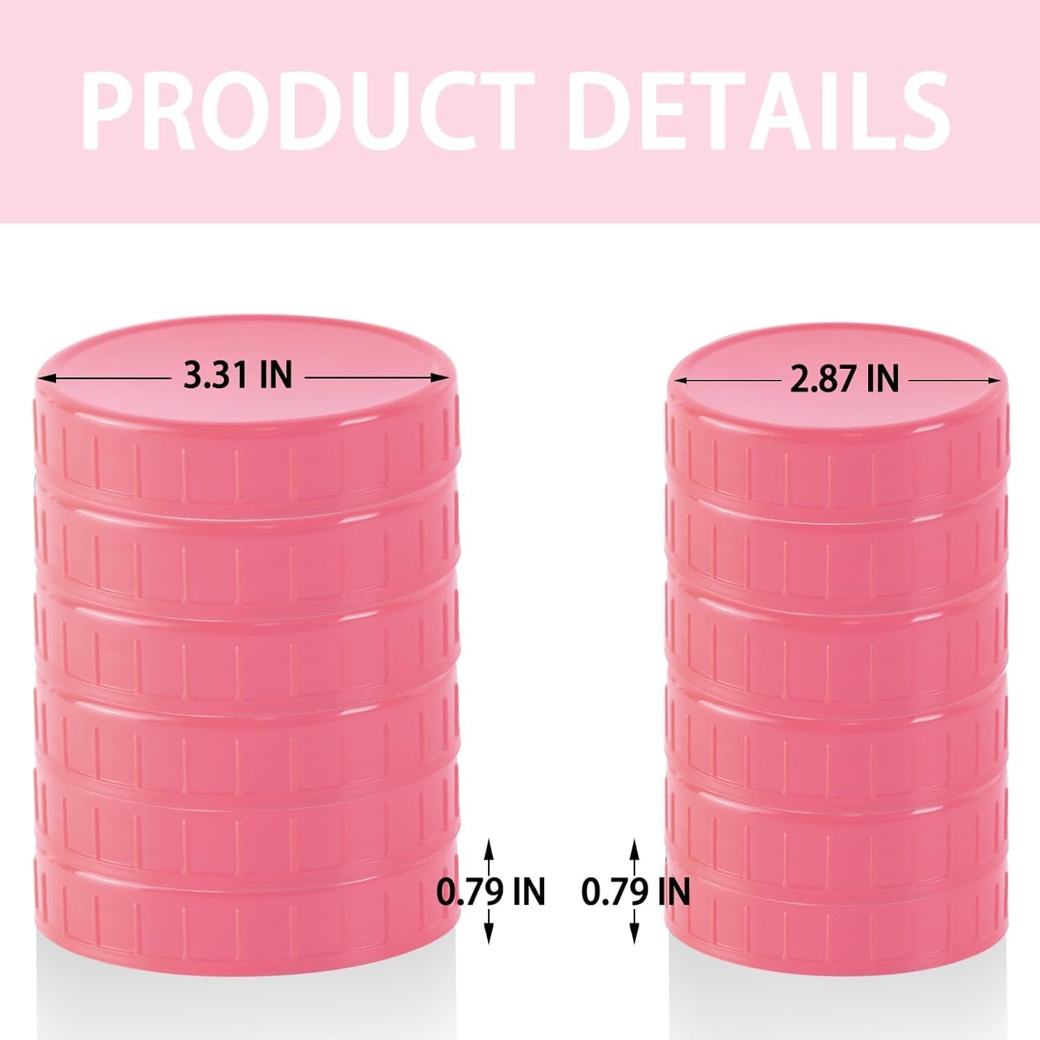 Premium 20-Pack Mason Jar Lids with Silicone Sealing Ring