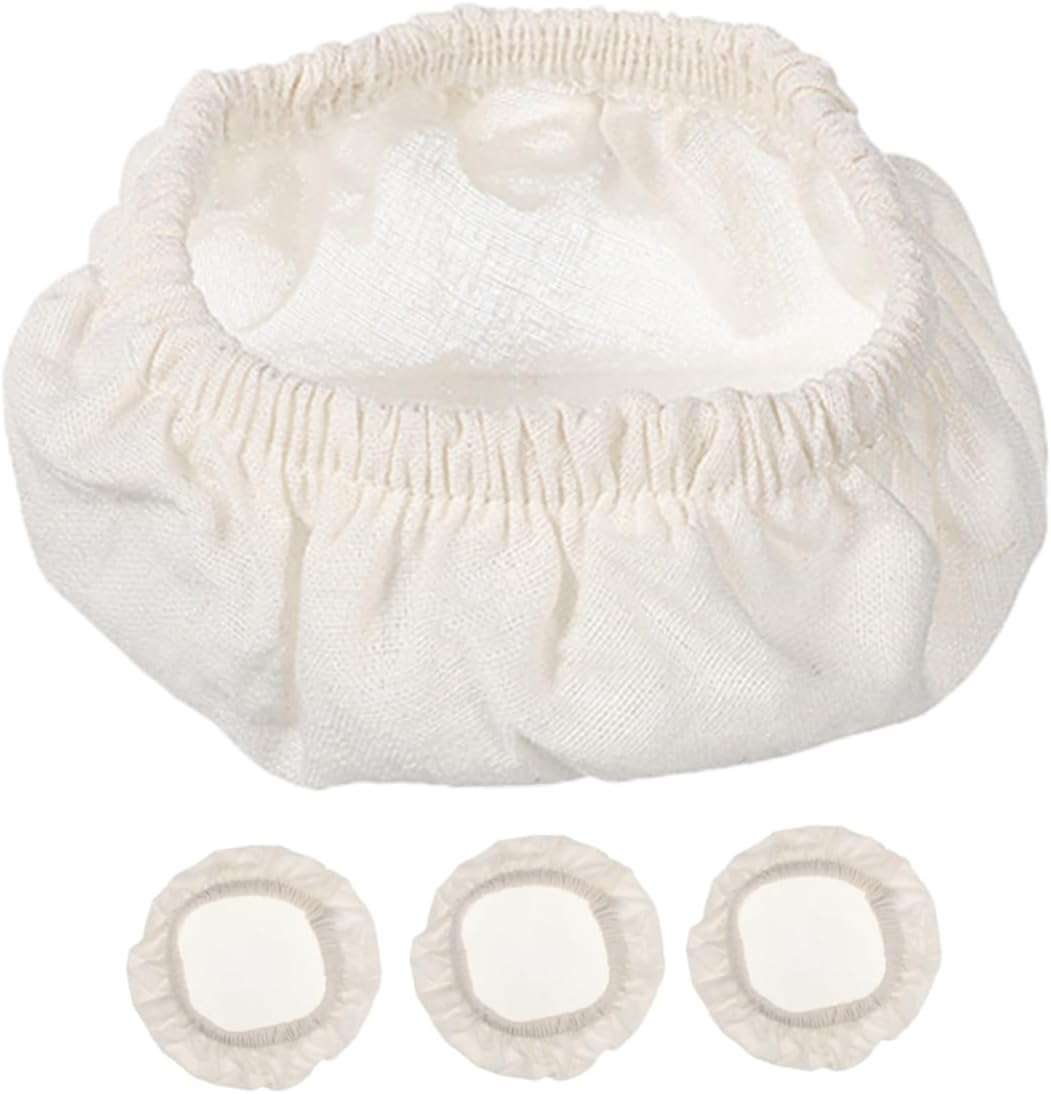Canning Jar Covers protect freshness 8 Pcs Beige Cotton lids