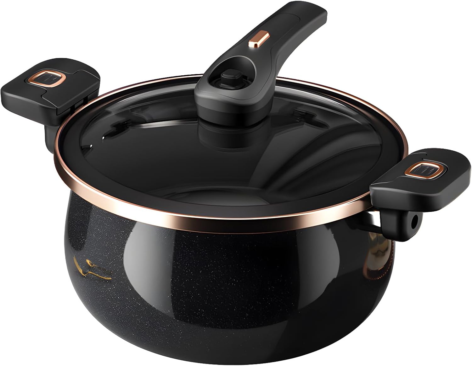 HC Nontouch Nonstick Ceramic Stockpot Black
