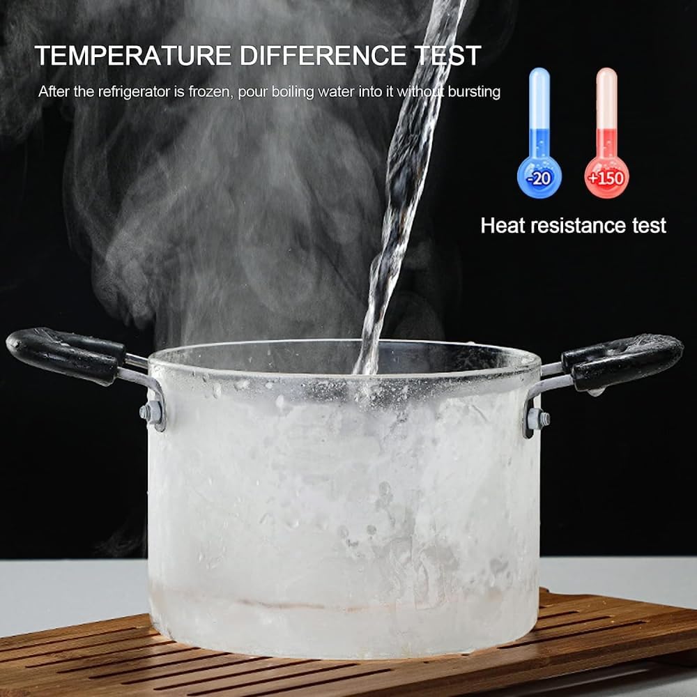 2000ml Transparent Glass Cooking Pot