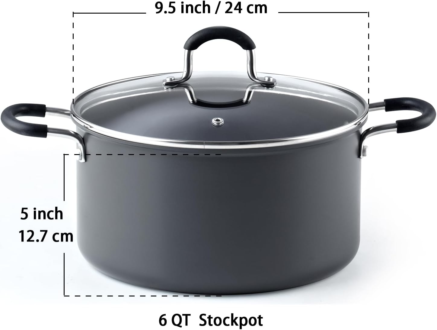 Cook N Home Casserole Dutch Oven Stockpot