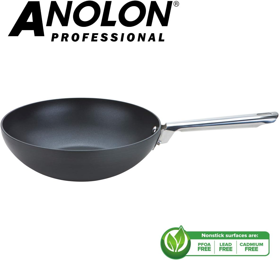 Premium 26cm Anolon Hard Anodised Stir Fry Pan with Ecommerce Features -Lifetime Guarantee