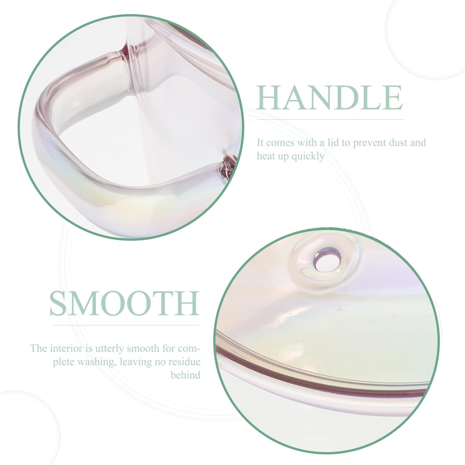 Premium Glass Tea Pot with Heart Design for Home Use