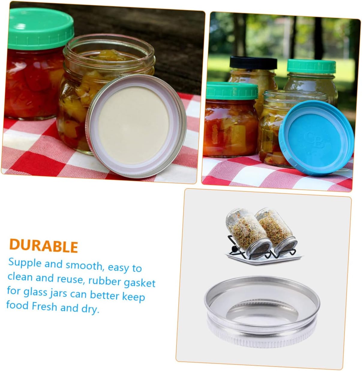 Leak-Proof Silicone Rings for Mason Jars