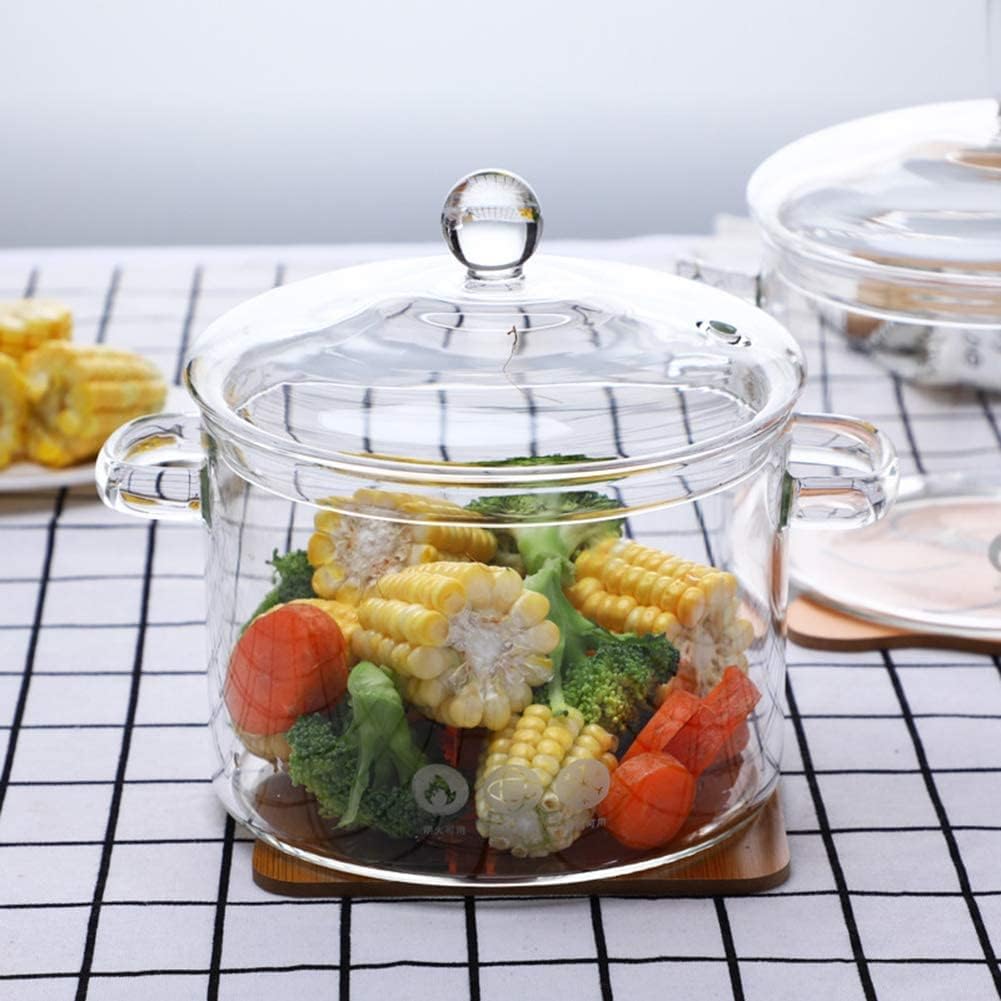 Miecux 15L Glass Saucepan Set - Heat-Resistant Borosilicate 1