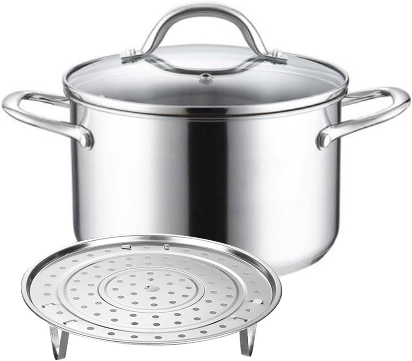 AIZYR Stainless Steel Multifunctional Soup Pot Durable Thick Bottom for Hotpot