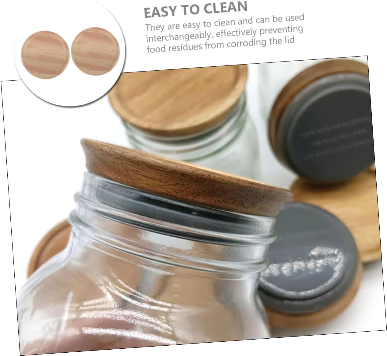 2-Piece Airtight Mason Jar Lid Set with Silicone Seal