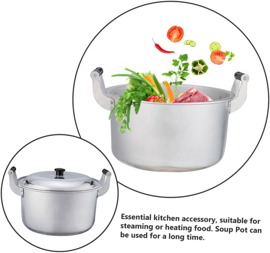 STOBAZA Aluminum Soup Pot - Multifunctional Cooking Pot for Kitchen Use - Safe Sturdy
