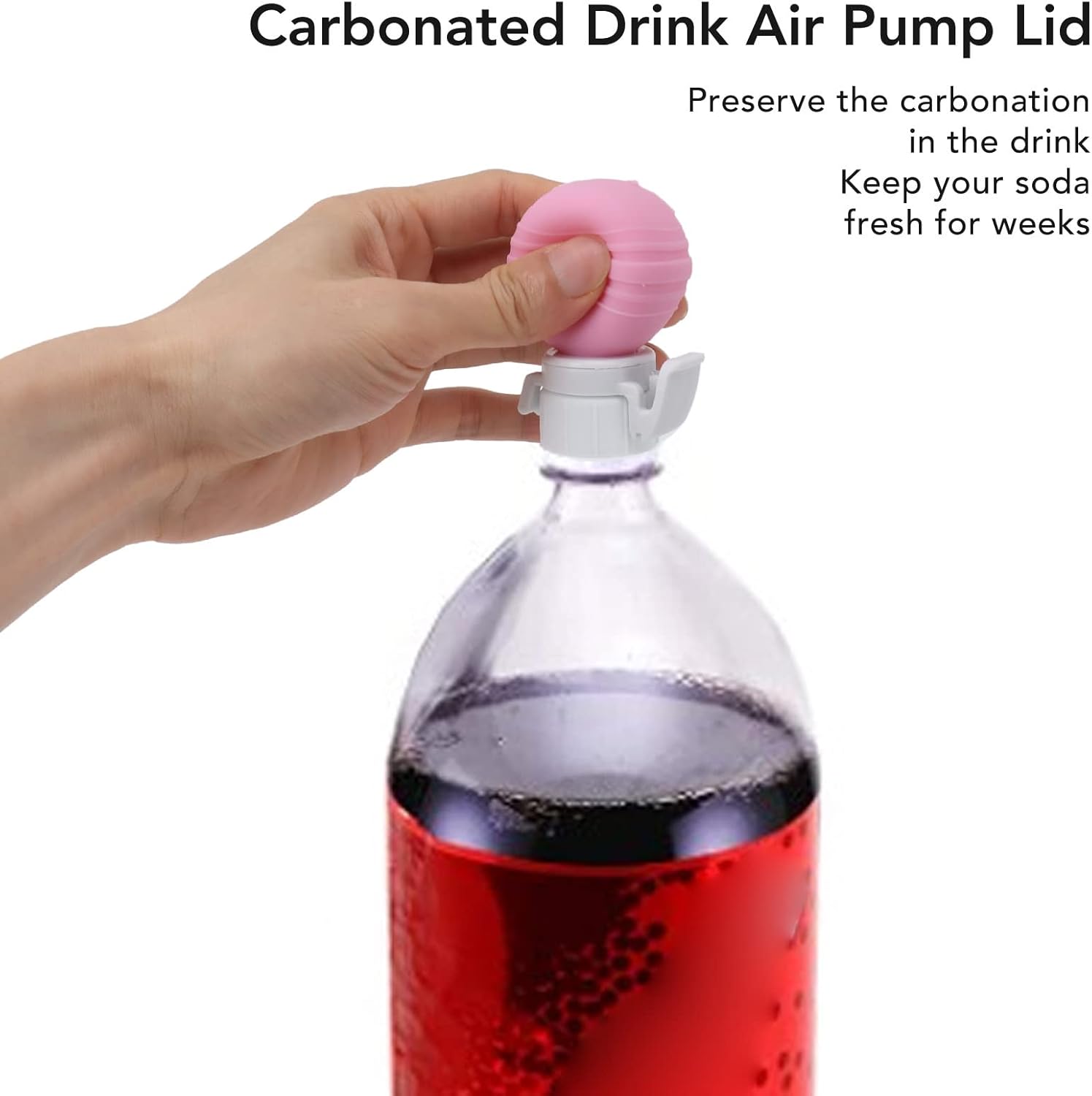 Noonedibs Fizz Keeper Pump Cap Pinkish 2L