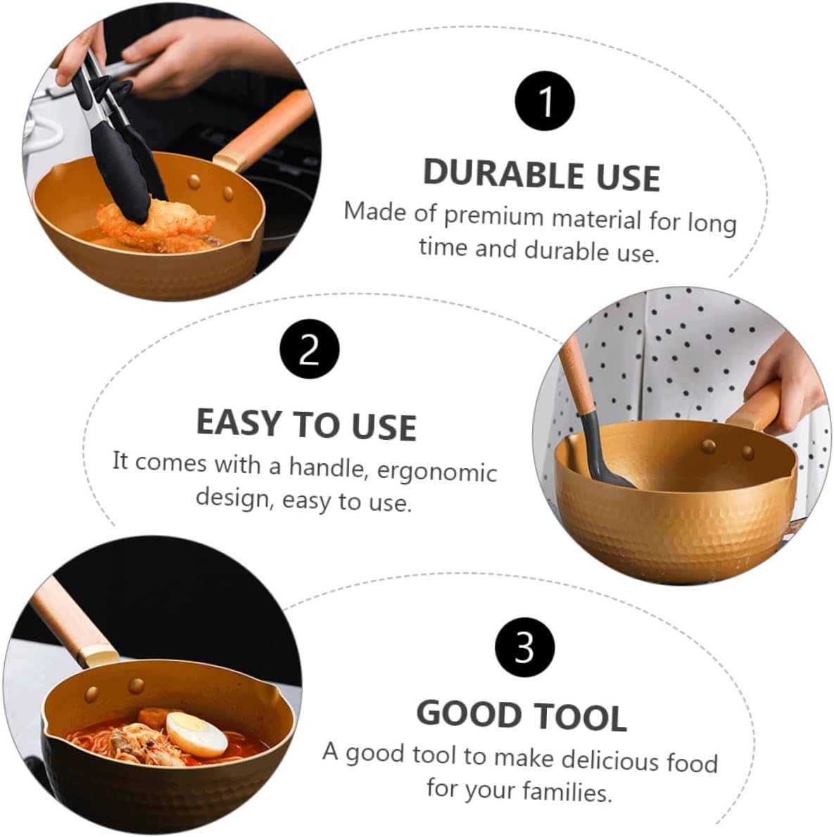 Mikinona Flat Skillet for Noodle Cooking