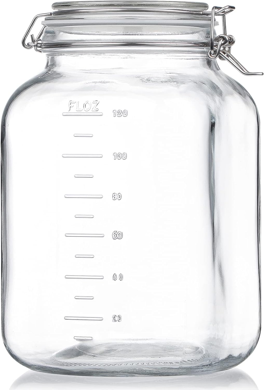 Folinstall 1 Gallon Square Jars with Lid