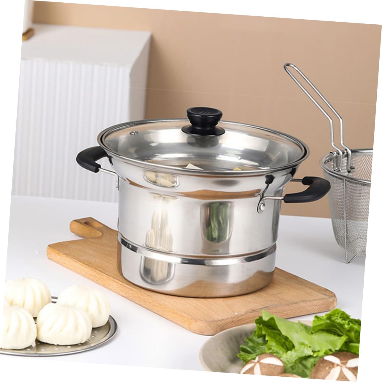 Safe Reliable Deep Fryer Pot Lid with Handle for Cooking