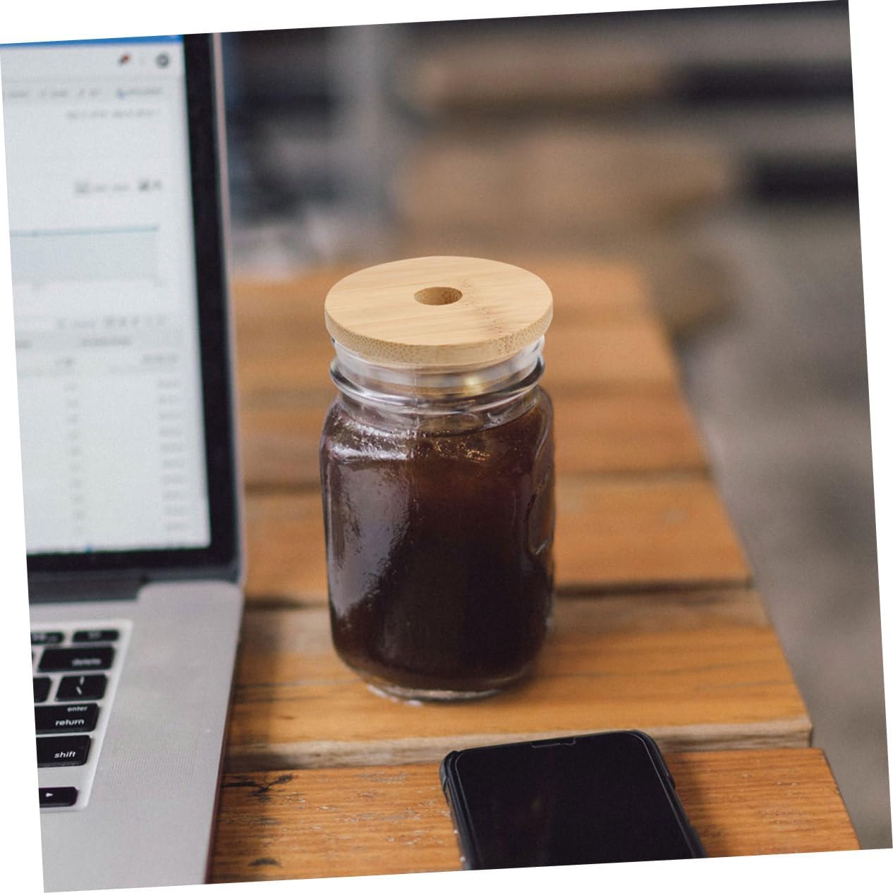 Alipis 4pcs Mason Jar Lids with Straw Holes Reusable Covers for Drinking
