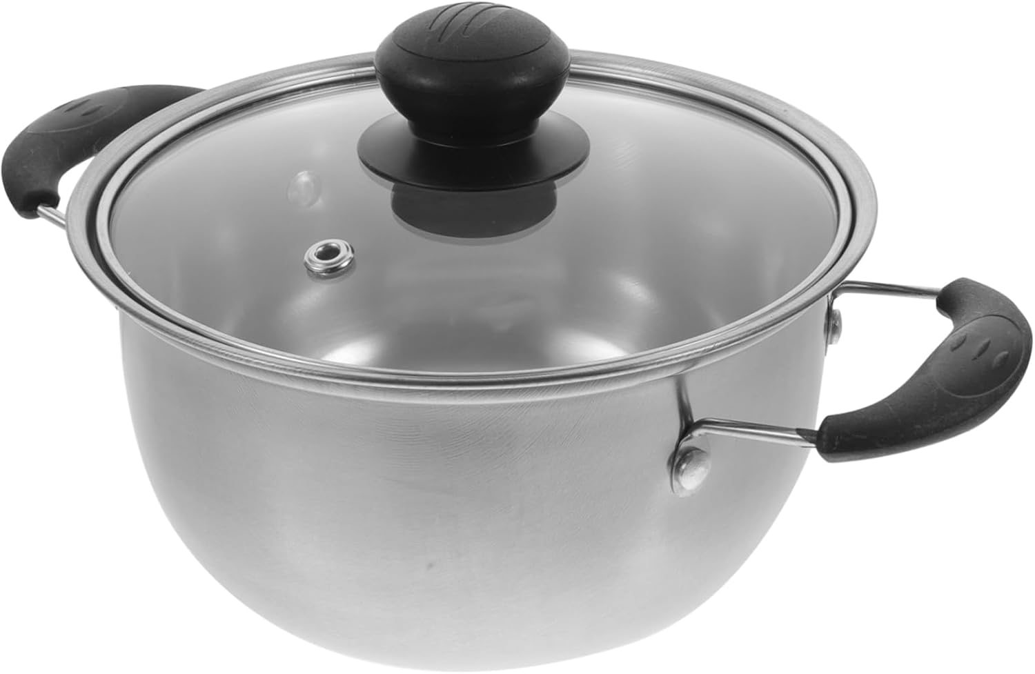 FONDOTIN 1pc Stainless Steel Small Stock Pot with Lid