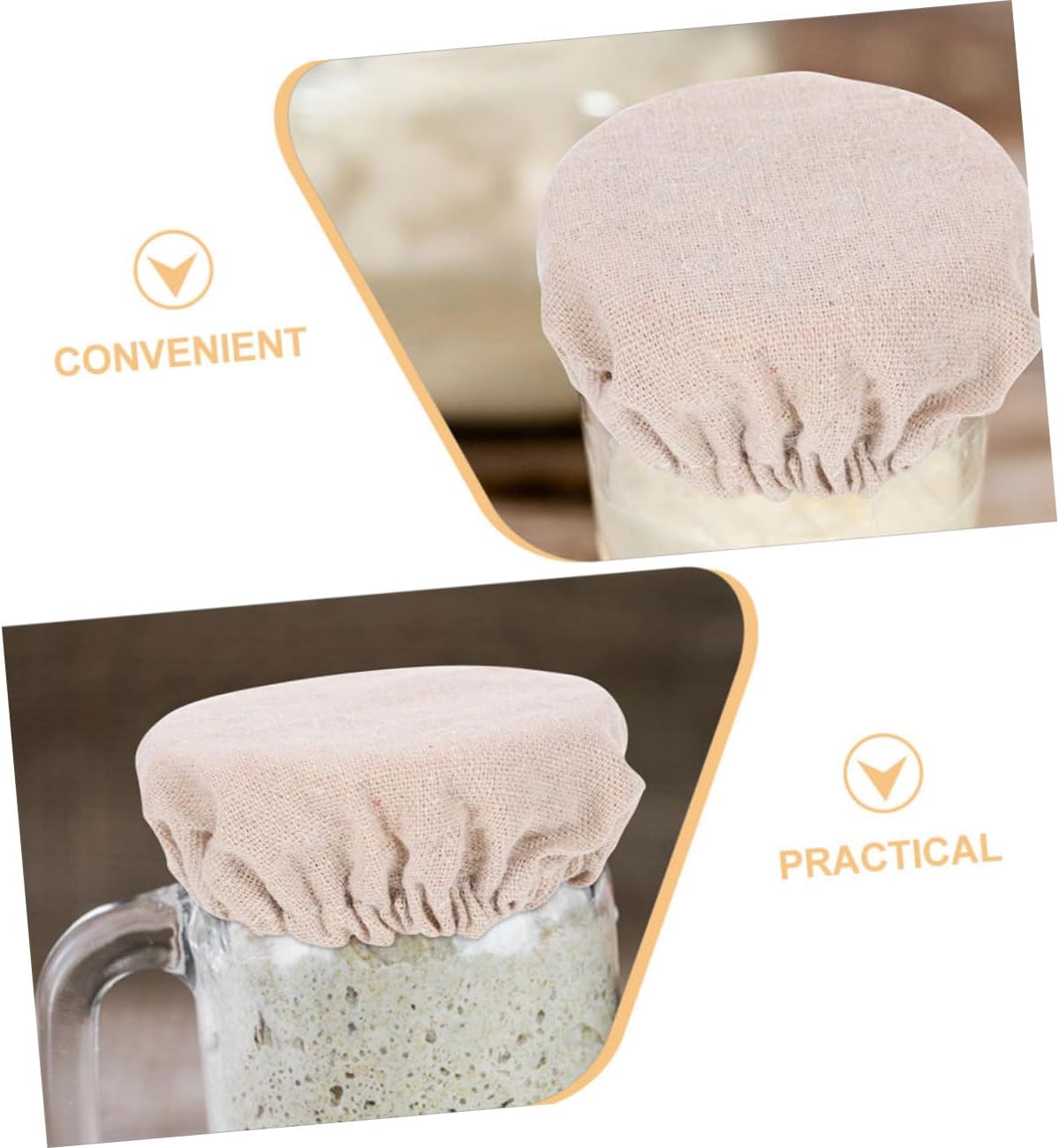 PRETYZOOM 3sets Jar Lid Replacement Canning Lids with Cloth Covers