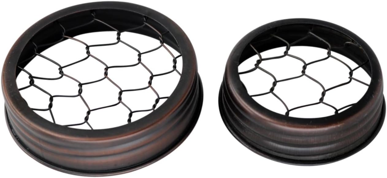 3-Piece Oil Rubbed Bronze Frog Lid Organizer for Mason Jars