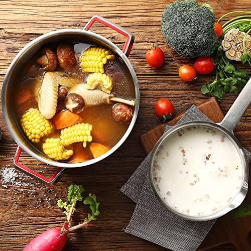 NANFANG BROTHERS 3 Quart Stainless Steel Stock Pot with Glass Lid